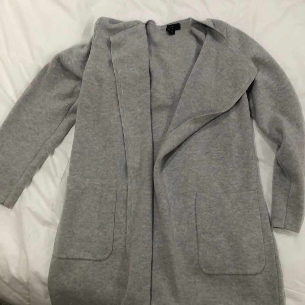 Long grey warm sweater